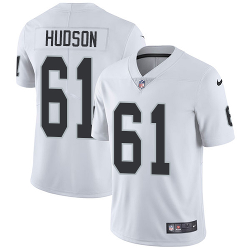 2019 Men Oakland Raiders #61 Hudson white Nike Vapor Untouchable Limited NFL Jersey->oakland raiders->NFL Jersey